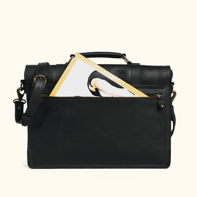 Limited Edition Jefferson Leather Messenger Bag | Black - Buffalo Jackson Trading Co.