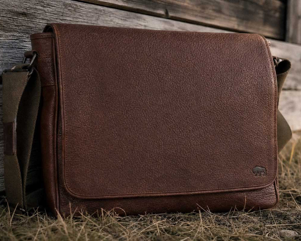 Limited Edition Roosevelt Buffalo Leather Messenger Bag | Buffalo Grain