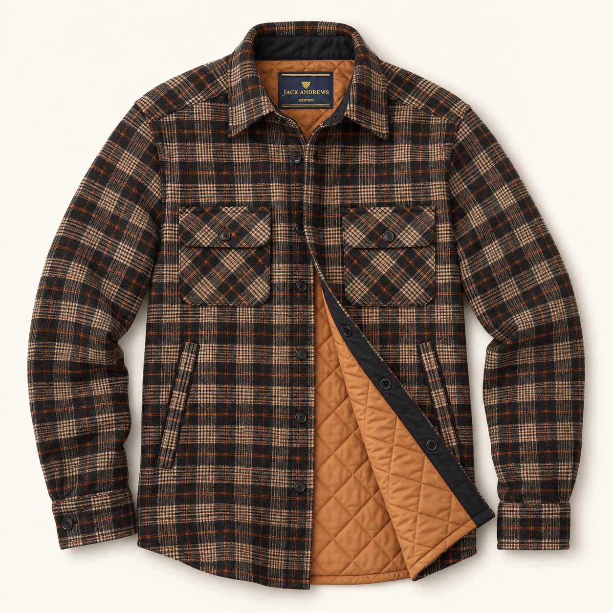 Aberdeen Wool Twill Shirt Jac | Brown Briar