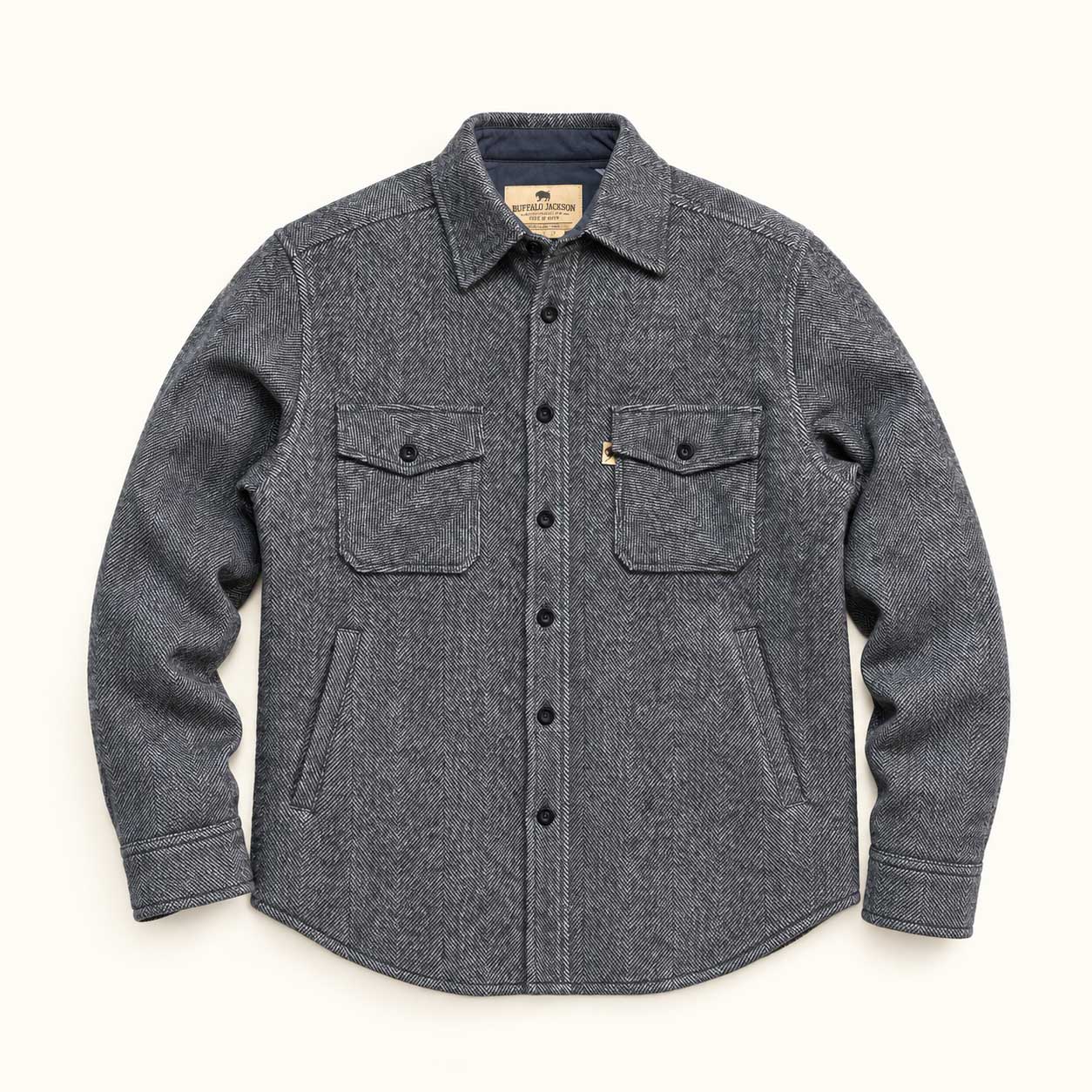 Riverton Wool Shirt Jac | Charcoal Shadow Gray