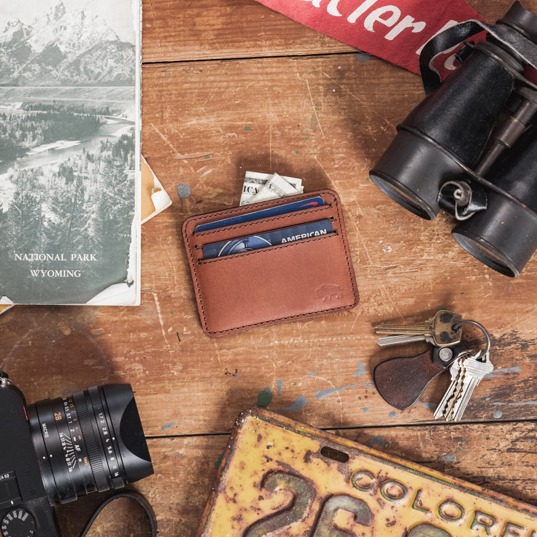 Vintage Simple Wallet - Leather Handcrafted