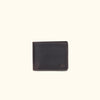 Dark oak Roosevelt leather billfold wallet with smooth finish and durable stitching for everyday use.