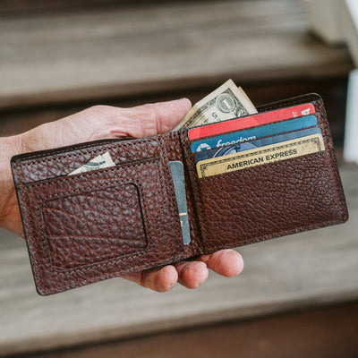 hover Mens Billfold - Water Buffalo Grain Wallet