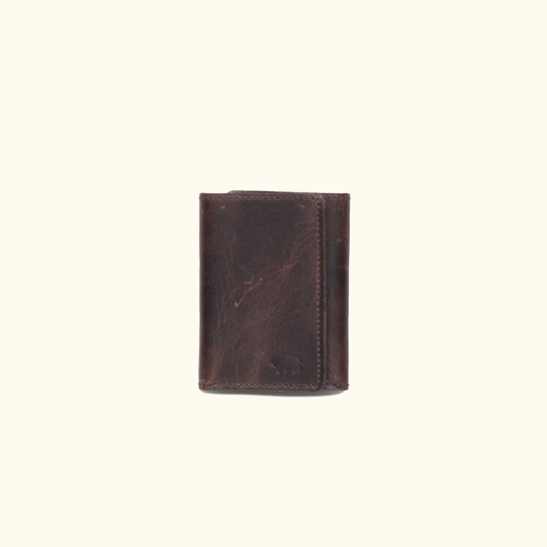 Denver Leather Trifold Wallet in Dark Briar, view 3