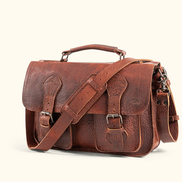 Bison Briefcase Bag - Leather Brief | Buffalo Jackson