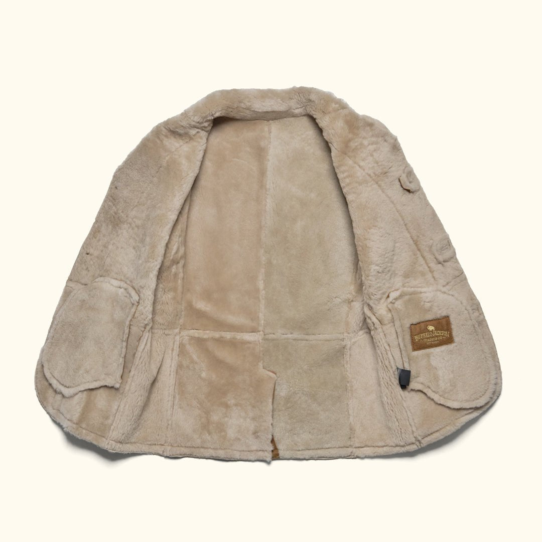 Big Sky Shearling Leather Blazer | Sandstone Brown - Buffalo Jackson Trading Co.