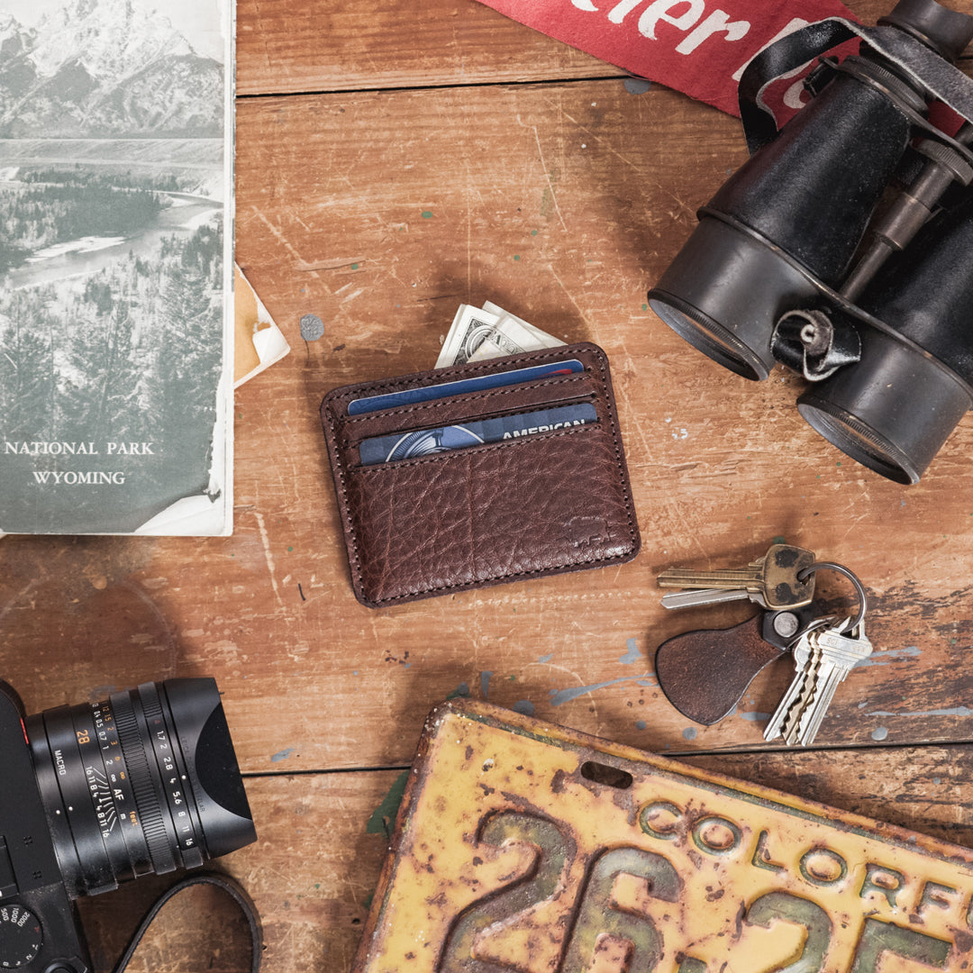 Leather Wallet - Full Grain Buffalo - Slimline