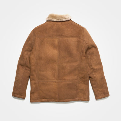Back - Shearling Wool Peacoat Jacket