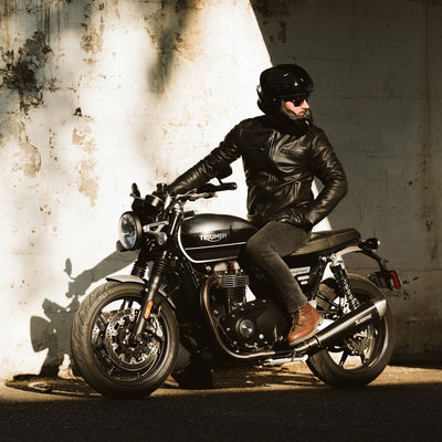 Black Motorcycle Jacket for Men