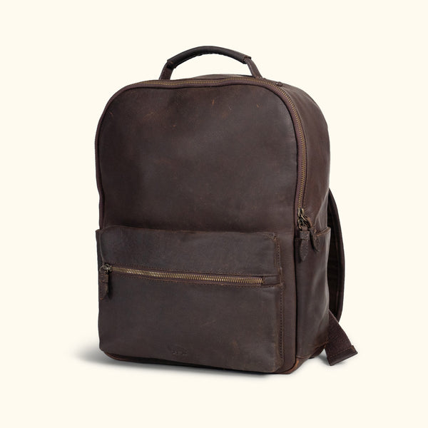 Walker Leather Backpack | Brown Oak | Full Grain