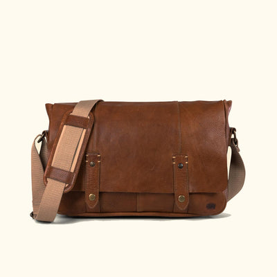 Walker Leather Vintage Messenger Bag - Postal Full Grain