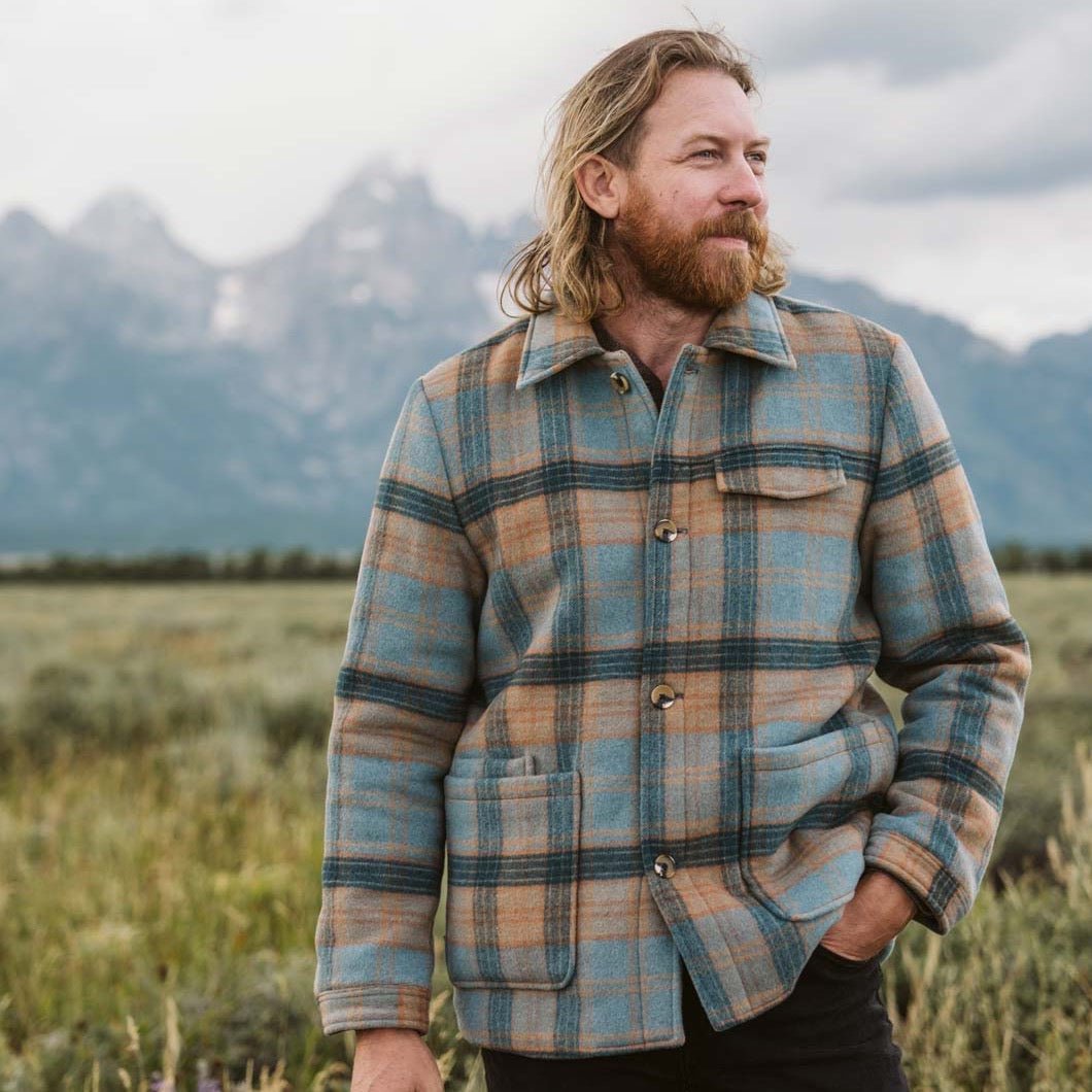 Wesley Wool Jacket | Sky Valley Plaid - Buffalo Jackson Trading Co.