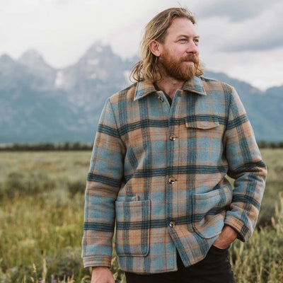 Wesley Wool Jacket | Sky Valley Plaid - Buffalo Jackson Trading Co.