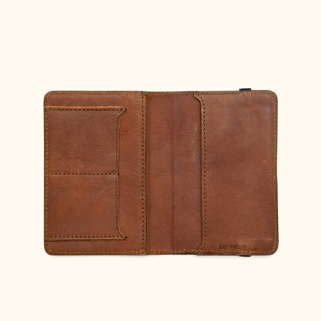 Rugged Leather Field Notes Cover & Travel Wallet | Chestnut Brown