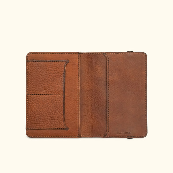 Leather Passport Case - Chestnut Brown | Buffalo Jackson