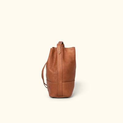 Madison Leather Bucket Bag | Saddle Tan