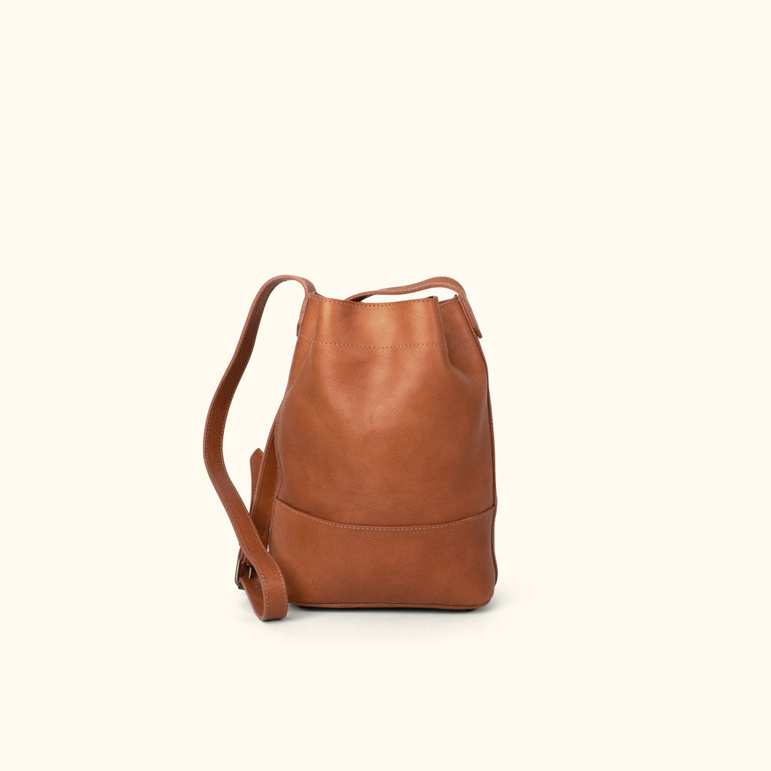 Madison Leather Bucket Bag | Saddle Tan