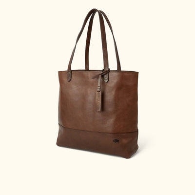 Madison Leather Tote | Dark Hazelnut