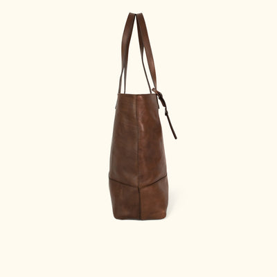 Madison Leather Tote | Dark Hazelnut
