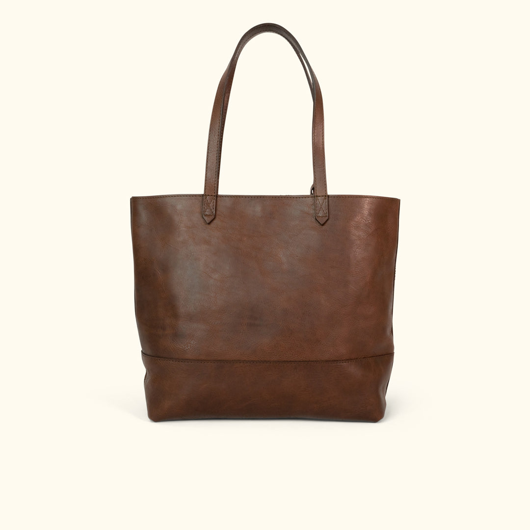 Madison Leather Tote | Dark Hazelnut