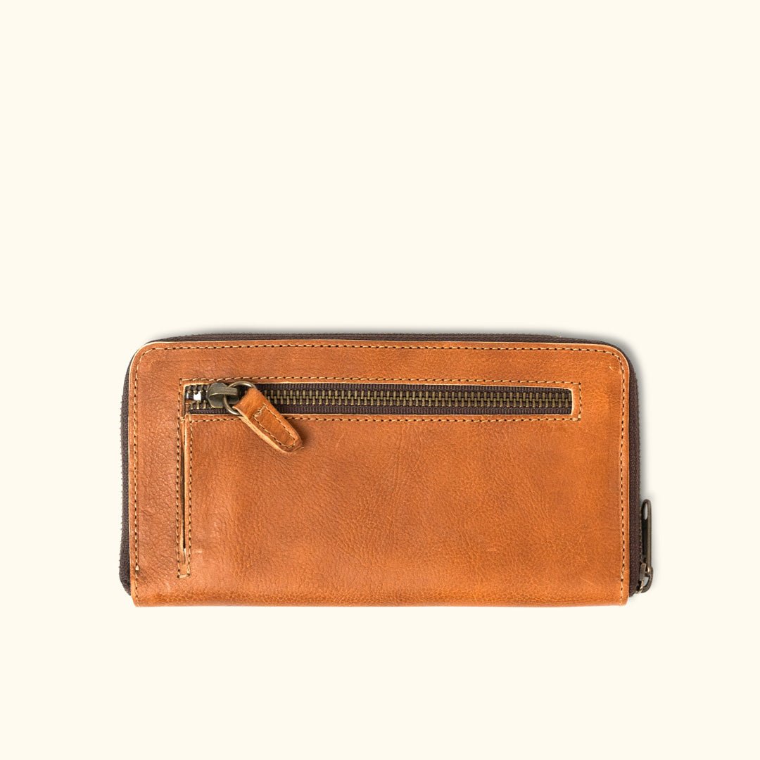 Madison Wristlet Wallet | Saddle Tan