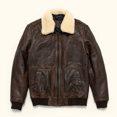 Ranger Leather Bomber Jacket | Distressed Brown