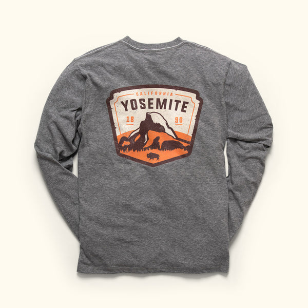 Yosemite National Park L/S Tee | Vintage Gray