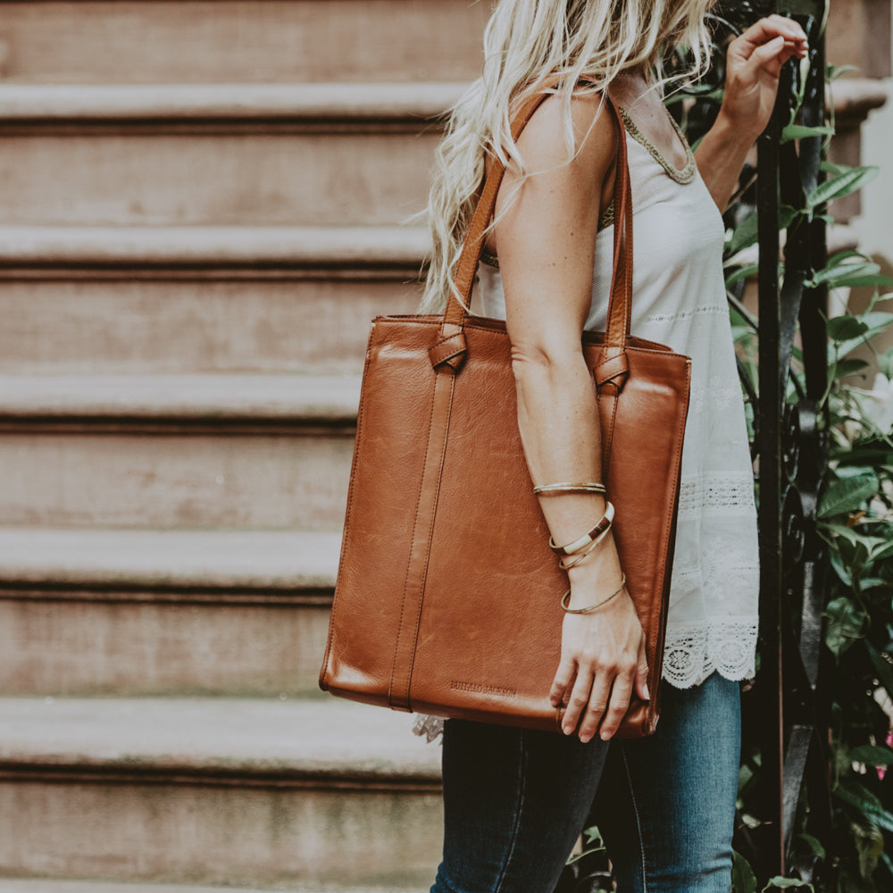 Chelsea Leather Tote | Honey Brown