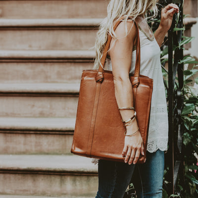 Chelsea Leather Tote | Honey Brown