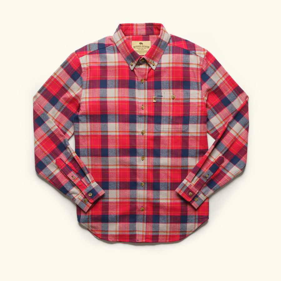 Fairbanks Flannel Shirt Red Plaid
