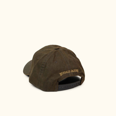 Buffalo Jackson Stamp Logo - Leather Patch Hat - Grey