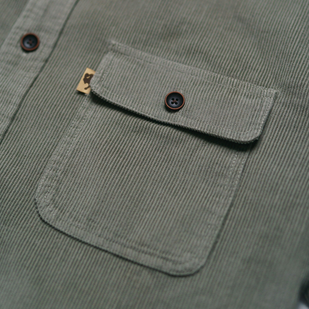 Bradford Corduroy Shirt Jac | Sage