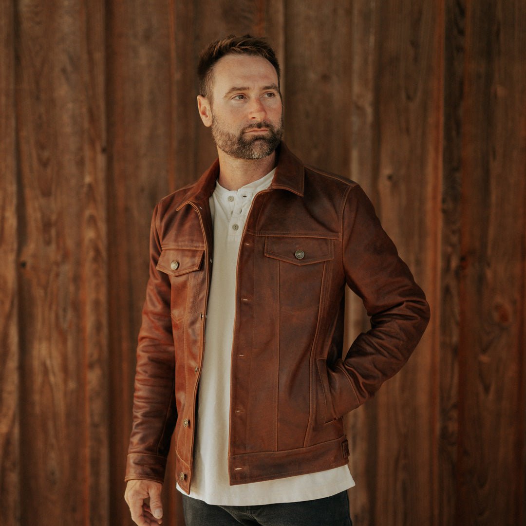 Driggs Leather Jacket | Distressed Brown