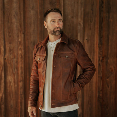 Driggs Leather Jacket | Distressed Brown