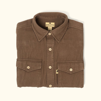 Gunner Cotton Twill Shirt Jac | Fox Den Brown