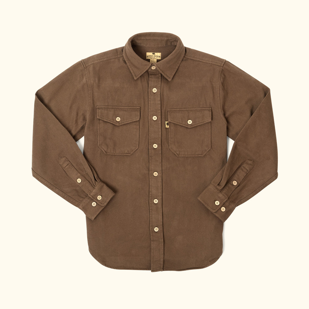 Gunner Cotton Twill Shirt Jac | Fox Den Brown