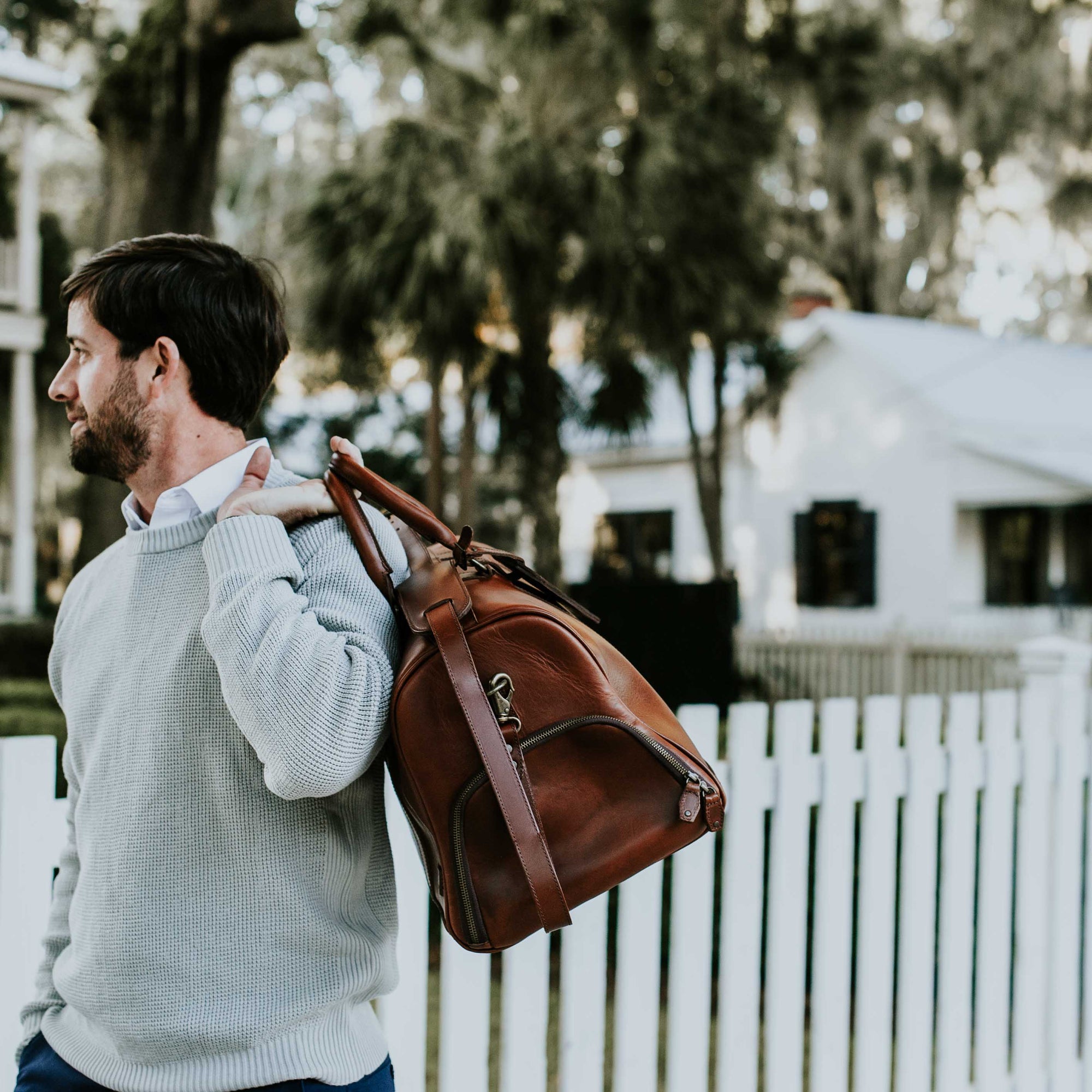 Rugged Leather Duffle | Elderwood