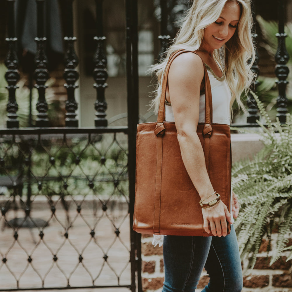 Chelsea Leather Tote | Honey Brown