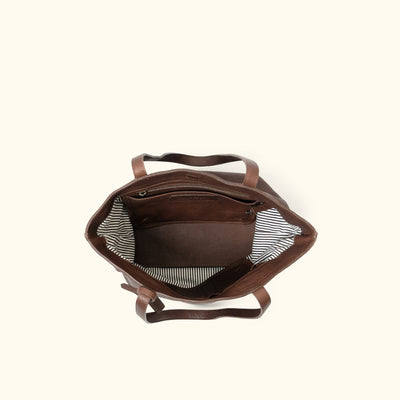 Madison Leather Tote | Dark Hazelnut