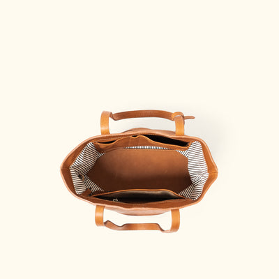 Madison Leather Tote | Saddle Tan
