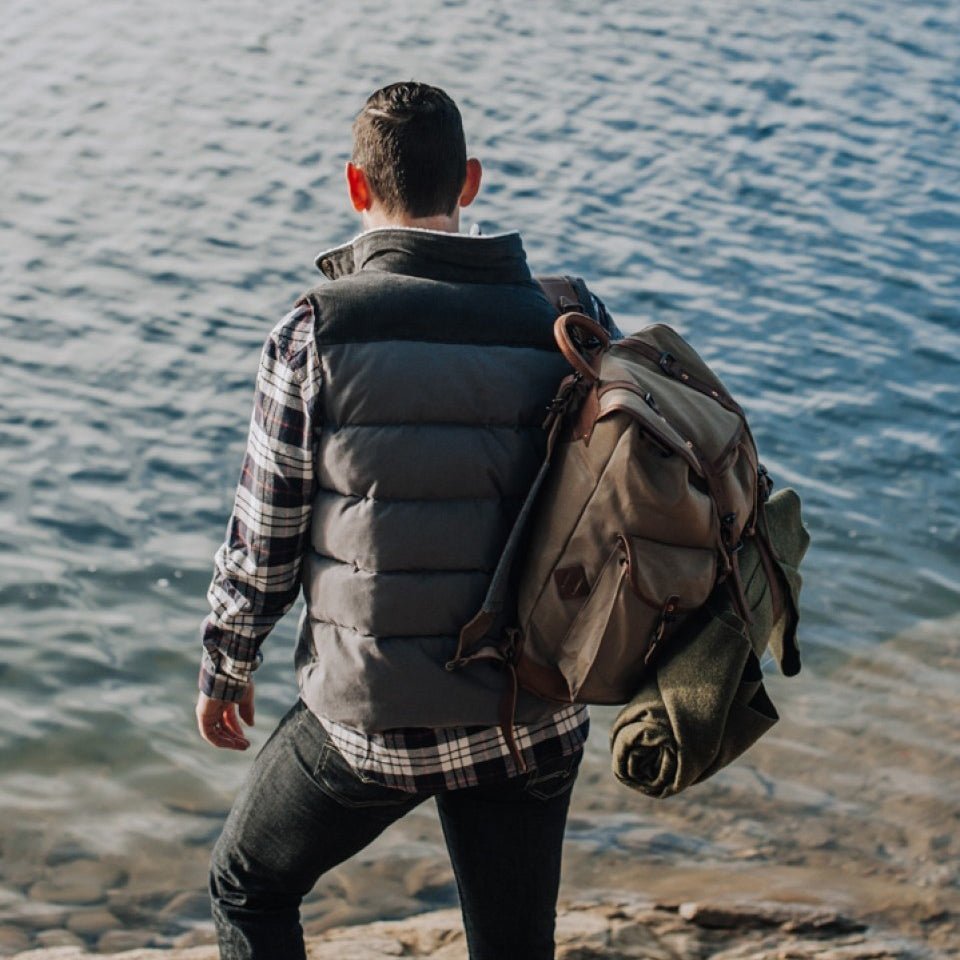 Jackson Vest w/ Sherpa Collar - Gray and Charcoal