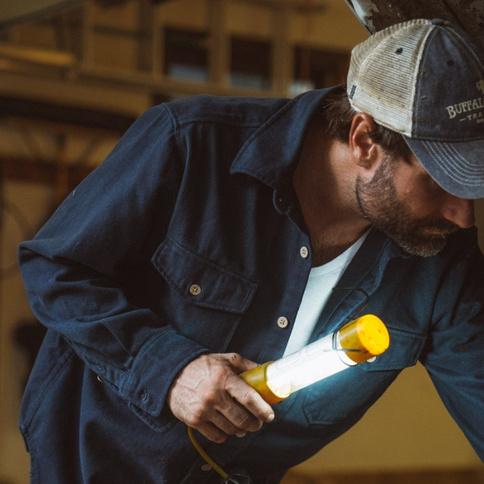 Gunner Cotton Twill Shirt Jac - Lost Cove Navy