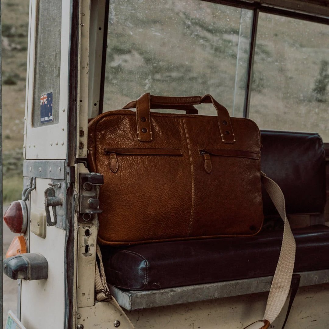 leather pilot bags for men buffalo jackson walker rustic tan