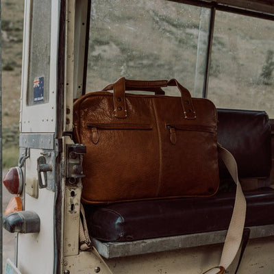 leather pilot bags for men buffalo jackson walker rustic tan