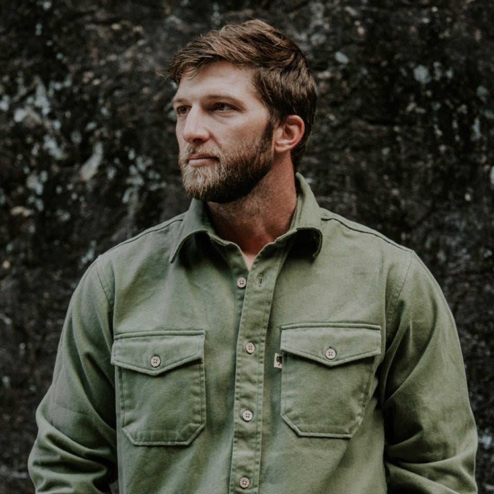 Gunner Cotton Twill Shirt Jac - Sage Brush Green hover