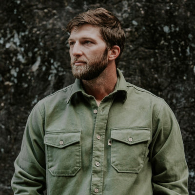 Gunner Cotton Twill Shirt Jac - Sage Brush Green hover