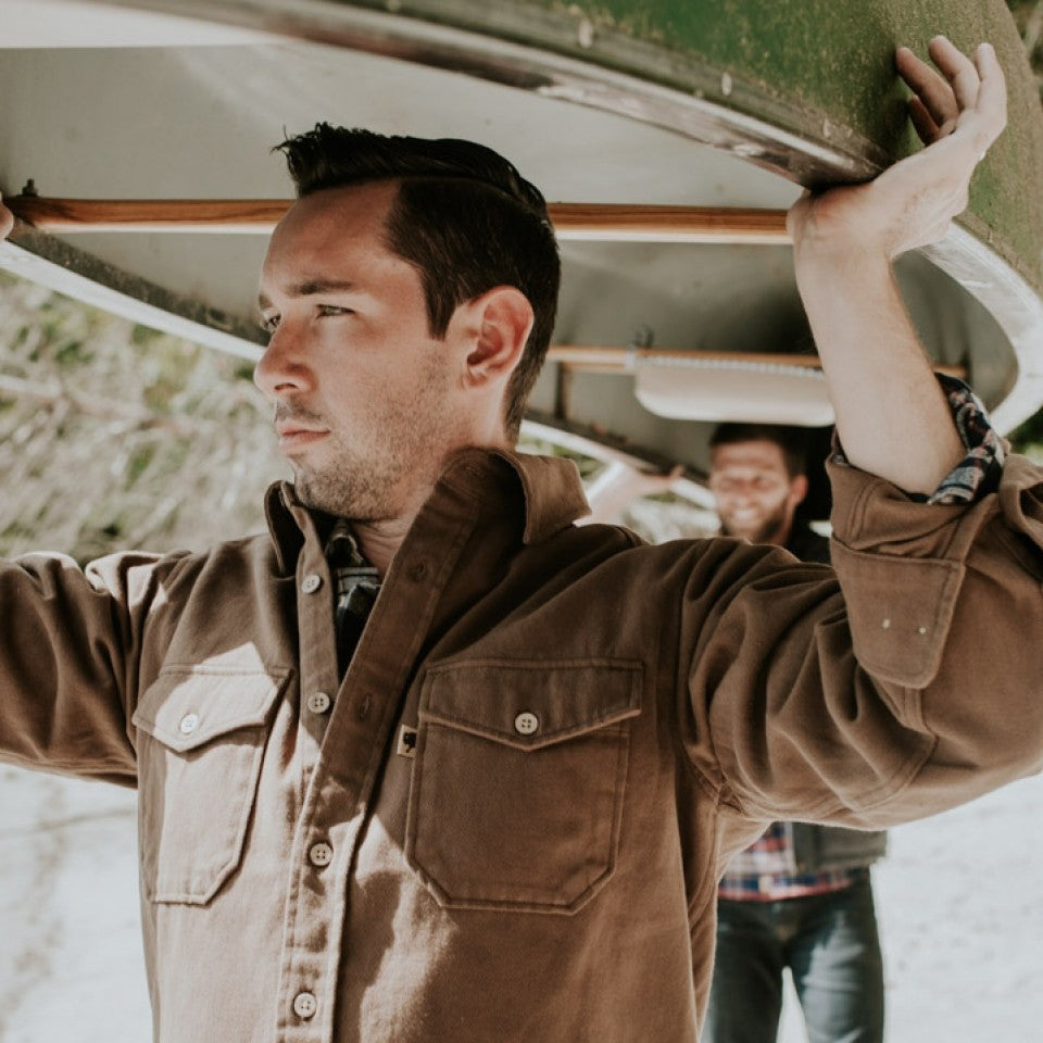 Gunner Cotton Twill Shirt Jac - Fox Den Brown