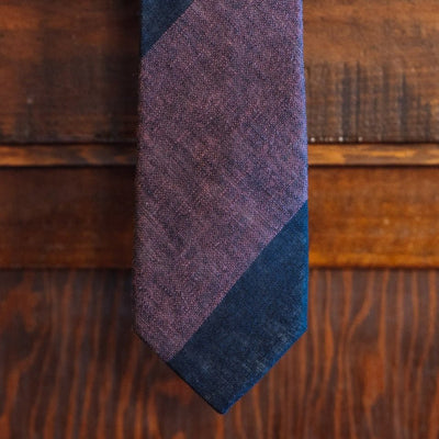 Heathered Stripe Cotton Necktie