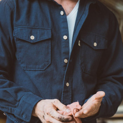 Gunner Cotton Twill Shirt Jac - Lost Cove Navy