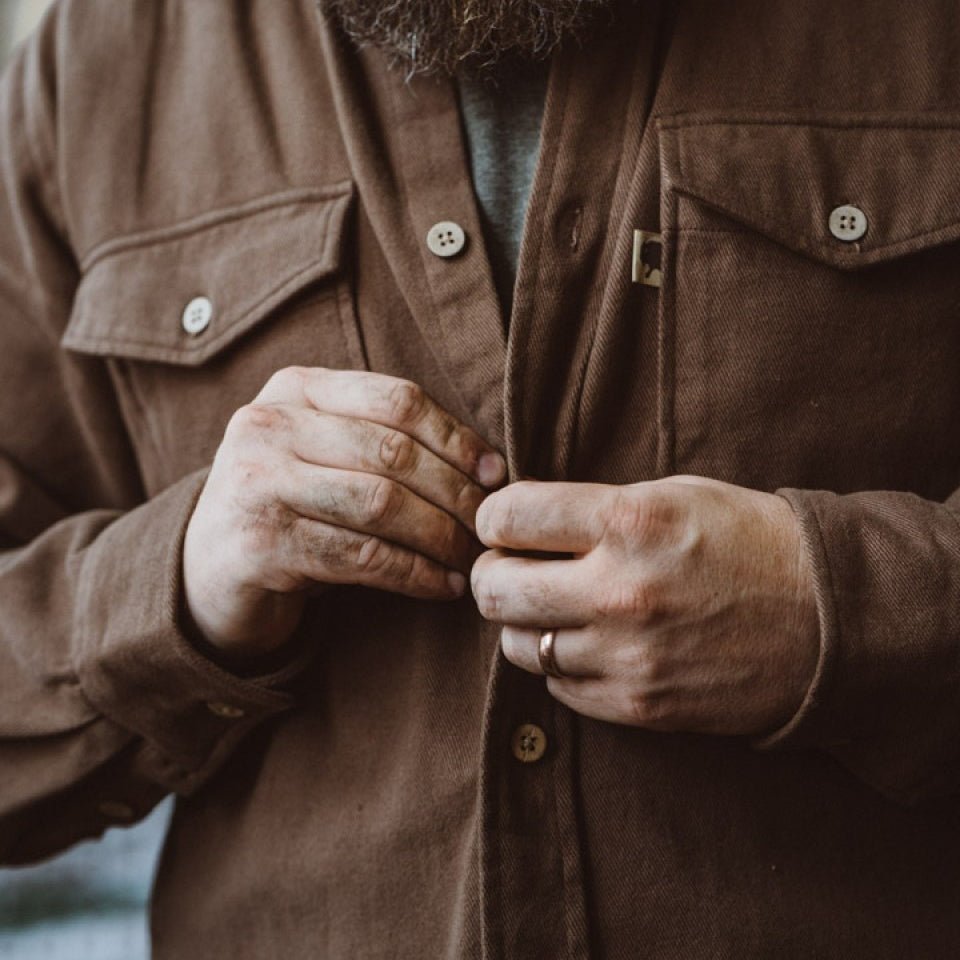 Gunner Cotton Twill Shirt Jac - Fox Den Brown